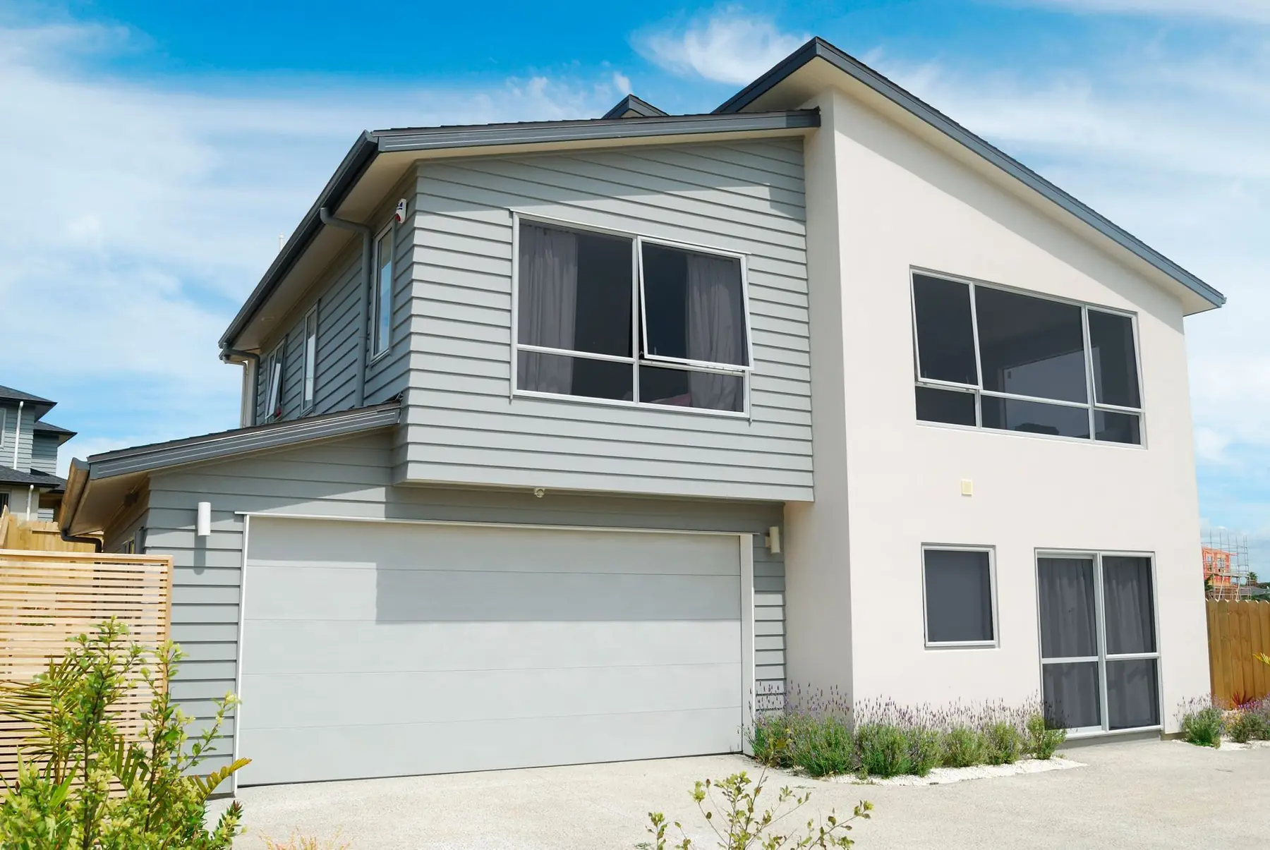 Residential window tinting on a modern home
